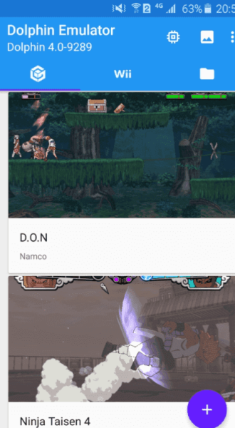 dolphin模拟器主界面展示游戏列表