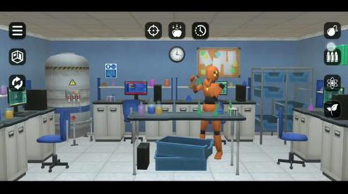 失控玩家模拟器游戏内破坏场景，玩家使用枪械进行破坏