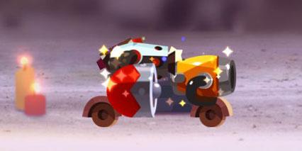 《喵星大作战》中飞天滑头战车实战攻击瞬间