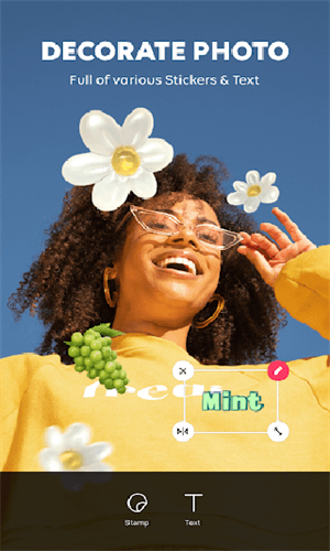 Snow相机应用界面展示其丰富的滤镜和贴纸功能