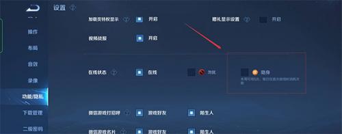王者荣耀游戏内在线状态设置效果图