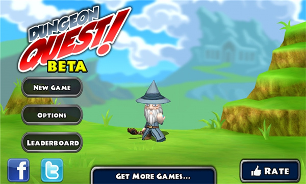 勇闯地下城游戏主界面展示像素风格场景与角色