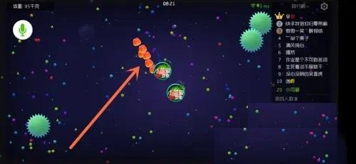 球球大作战中吐球操作细节演示