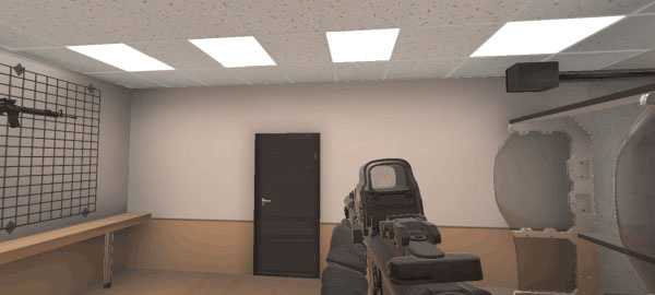 严阵以待联机版游戏内战术小队配合破门场景