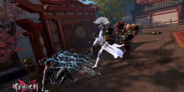 《流星》游戏战斗场景展示，角色正在施展华丽连招